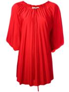 Balenciaga Pleated Blouse, Women's, Size: 36, Red, Polyamide/spandex/elastane