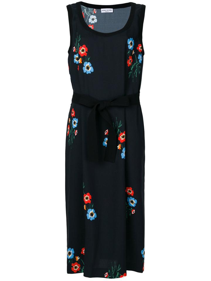 Sonia Rykiel Floral Print Dress - Blue