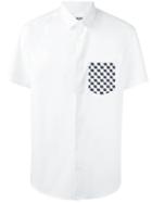 Kenzo Printed Pocket Shirt, Men's, Size: 39, White, Cotton