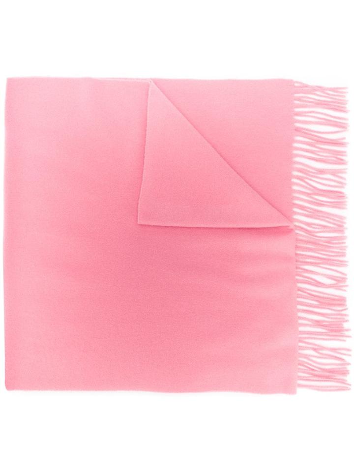 Moncler Logo Patch Winter Scarf - Pink