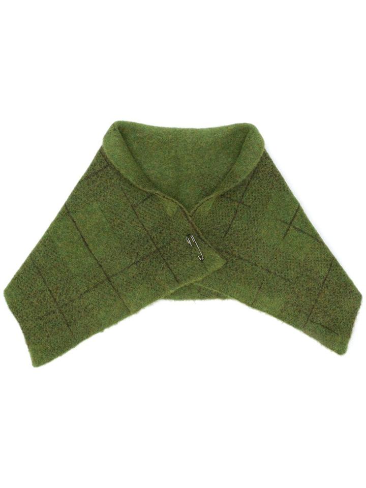 Boboutic Checked Scarf - Green