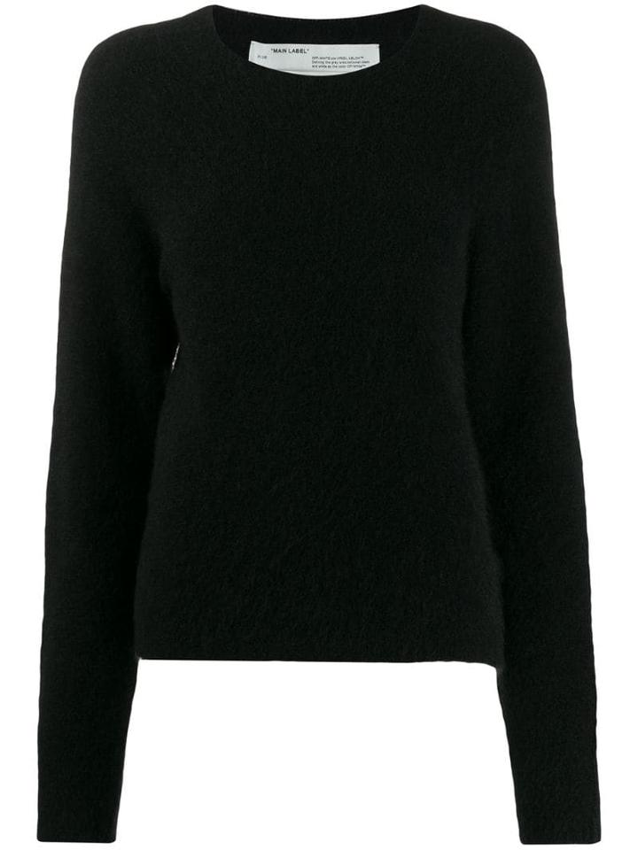 Off-white Contrast Stitched Jumper - Black