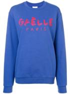 Gaelle Bonheur Logo Print Sweatshirt - Blue
