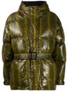 Ienki Ienki Snake Print Puffer Jacket - Green