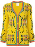 Barrie Chessboxing Cashmere Cardigan - Yellow