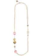 Chanel Vintage Brushed Strand Necklace, Women's, Metallic