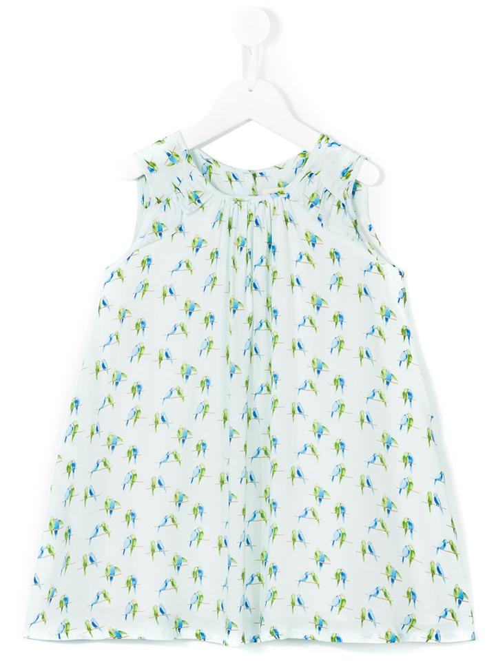 Maan - Bird Print Dress - Kids - Viscose - 6 Yrs, Blue