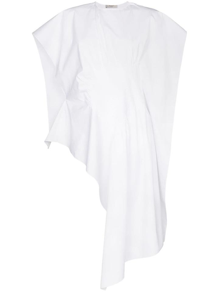 Poiret Asymmetric Cinched Waist Shirt - White