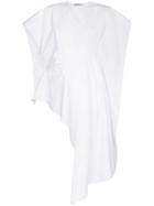 Poiret Asymmetric Cinched Waist Shirt - White