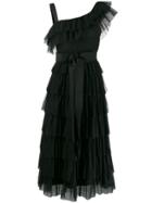 Red Valentino Layered Frill Dress - Black