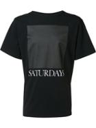 Saturdays Surf Nyc Logo Print T-shirt, Men's, Size: Large, Black, Cotton