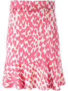 Issa Ruffle Hem Skirt, Women's, Size: 12, Pink/purple, Viscose/spandex/elastane