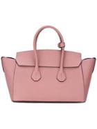 Bally Double Handles Tote, Women's, Pink/purple, Calf Leather