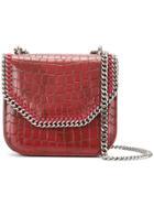 Stella Mccartney Croc-effect Falabella Box Shoulder Bag - Red