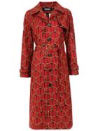 Reinaldo Lourenço Printed Trenchcoat - Red