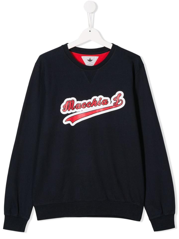 Macchia J Printed Logo Sweatshirt - Blue