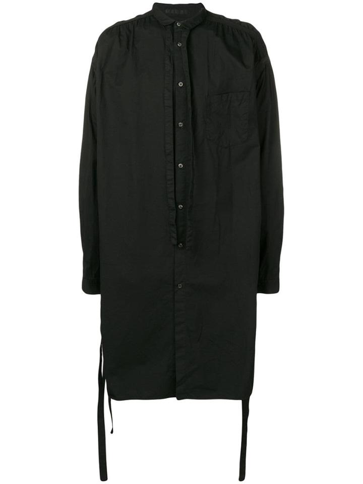 The Viridi-anne Long Shirt Jacket - Black