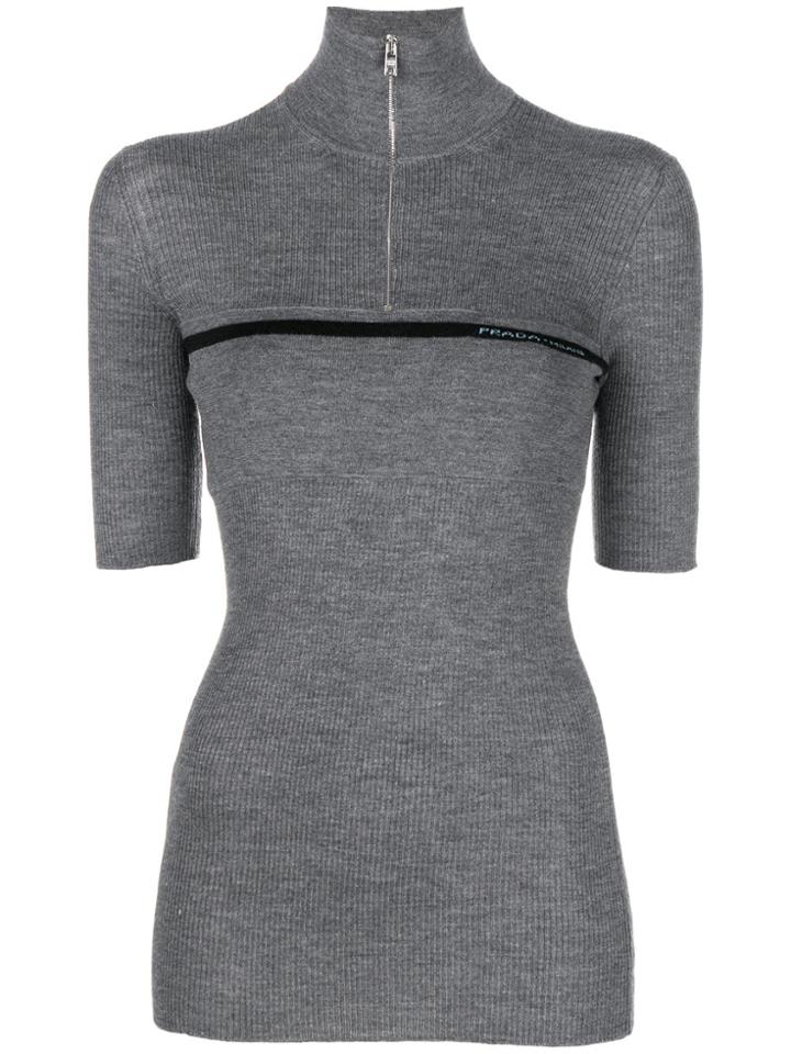 Prada Slim Fit Sweater - Grey