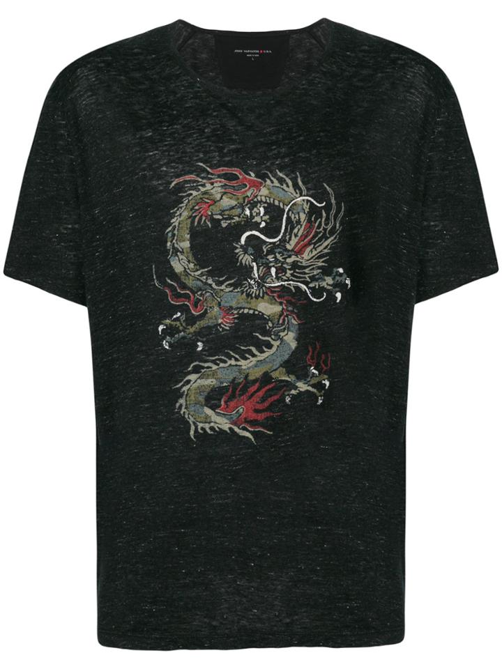 John Varvatos Dragon Print T-shirt - Black