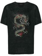 John Varvatos Dragon Print T-shirt - Black