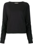 Loyd/ford Sequined Sleeve Sweatshirt, Women's, Size: 4, Black, Cotton