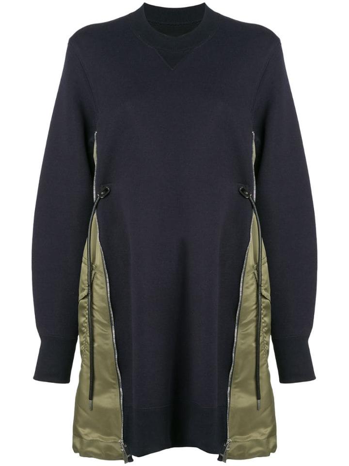 Sacai Sweatshirt Dress - Blue