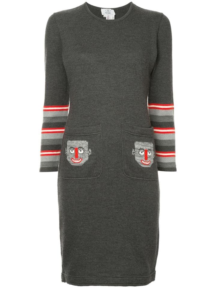 Fendi Vintage Fendi Vintage Long Sleeve One Piece - Grey