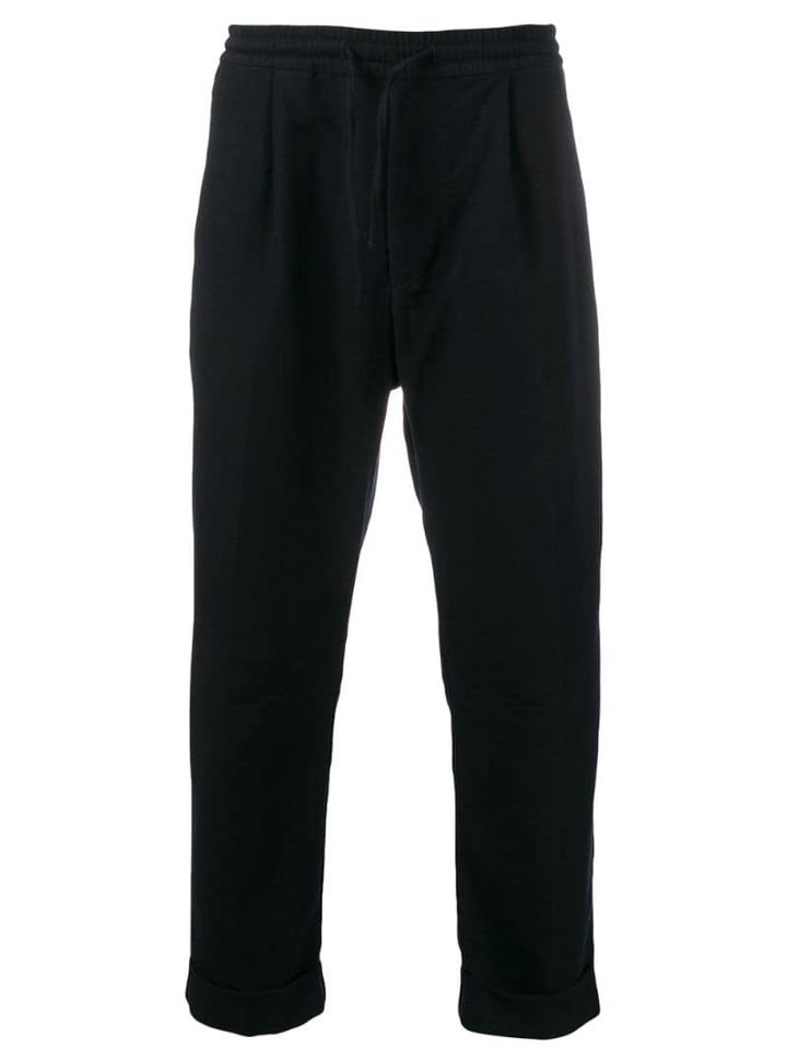 Giorgio Armani Straight-leg Drawstring Trousers - Blue