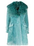 Elisabetta Franchi Oversized Coat - Blue