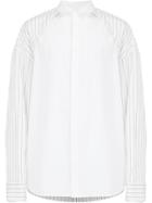 Juun.j Striped Panel Shirt - White