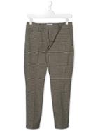 Dondup Kids Teen Pin Check Trousers - Nude & Neutrals