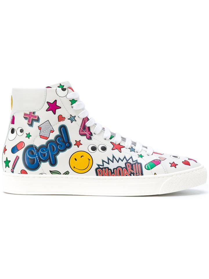 Anya Hindmarch Hi Top All Over Wink Stickers - White