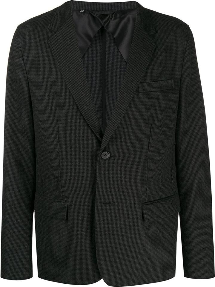 Lanvin Single-breasted Check Blazer - Grey