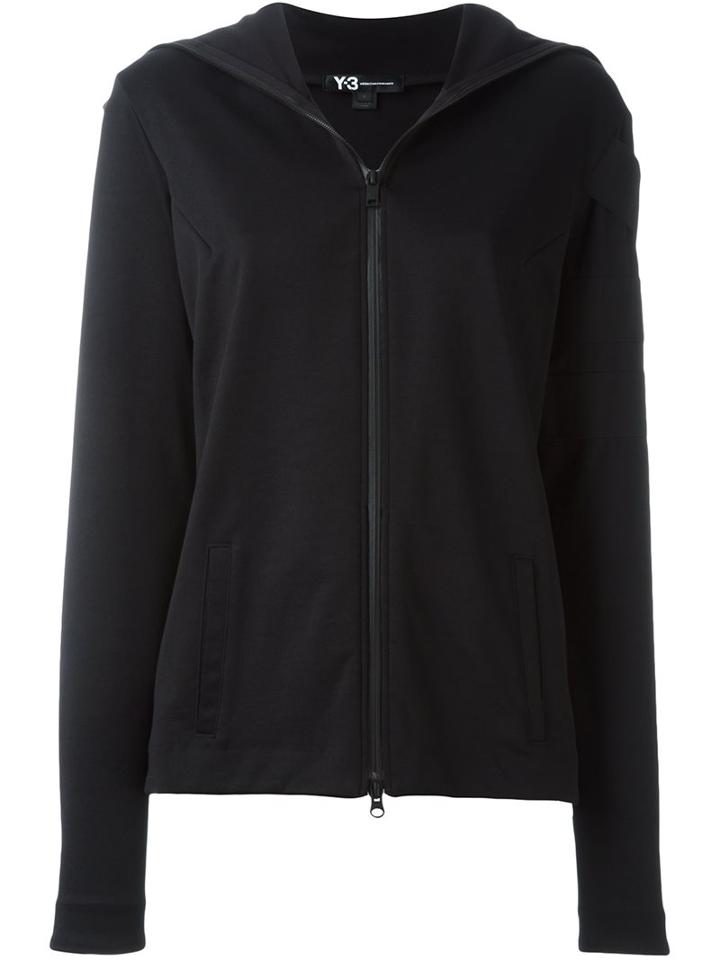Y-3 Zipped Hoodie, Women's, Size: Xs, Black, Cotton/polyester