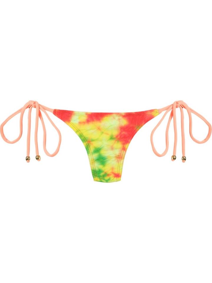 Blue Man Tie Dye Print Bikini Bottom, Women's, Size: Pp, Yellow/orange, Polyamide/spandex/elastane