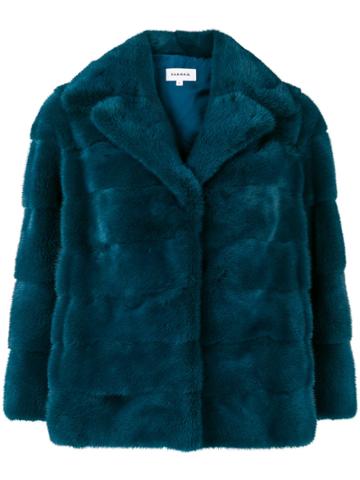 P.a.r.o.s.h. Fur Cropped Coat - Blue