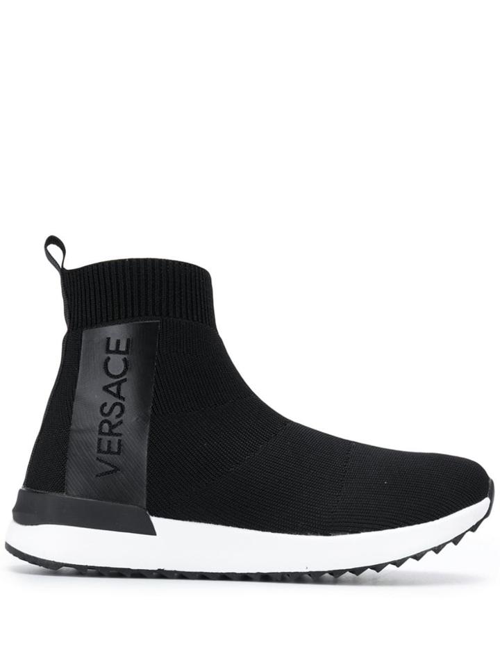 Versace Jeans Logo Slip-on Sneakers - Black