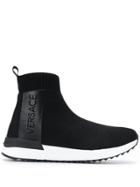 Versace Jeans Logo Slip-on Sneakers - Black