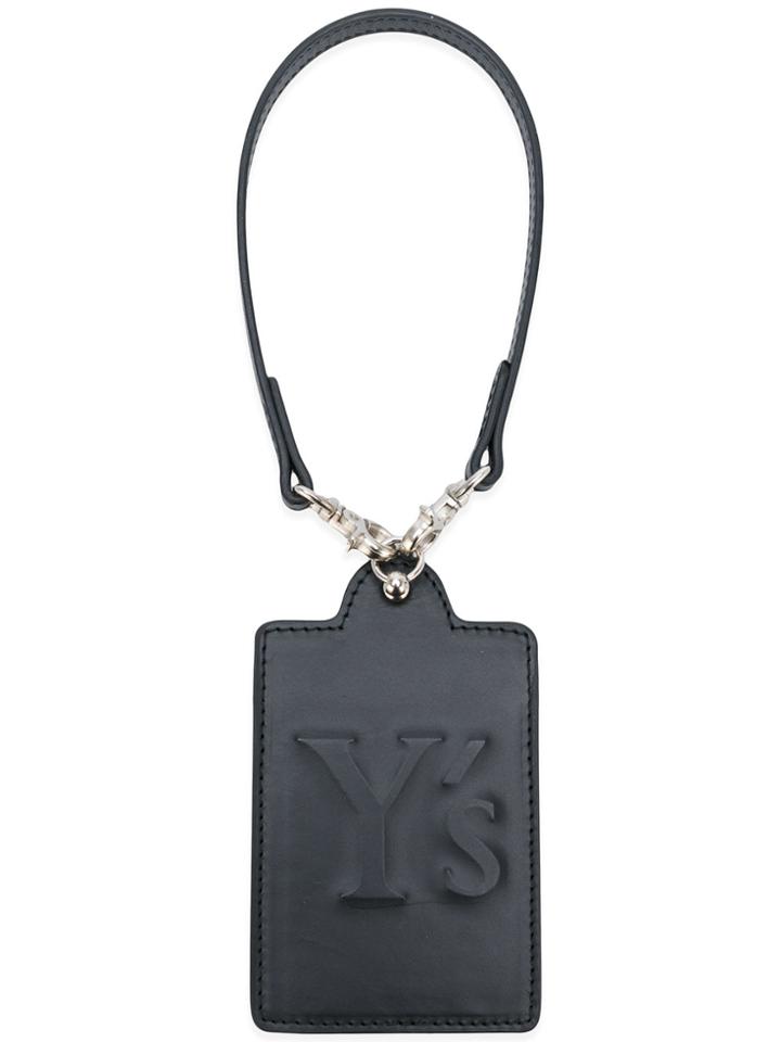 Y's Logo Embossed Tag - Black