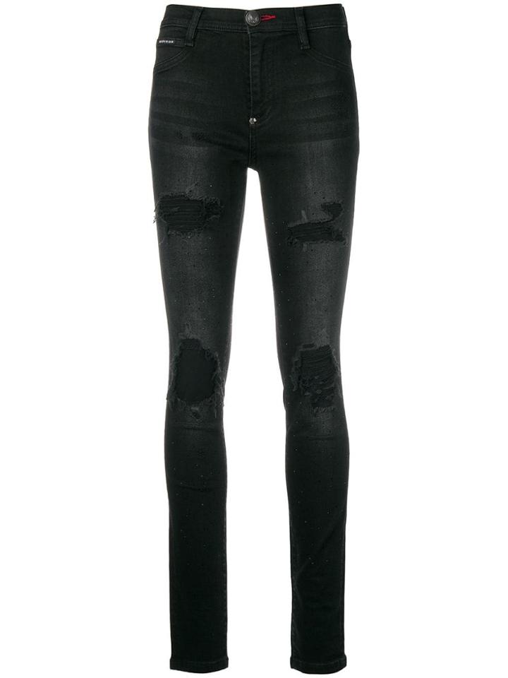 Philipp Plein Embellished Skinny Jeans - Black