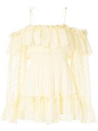 Alice Mccall Wonders Ruffled Playsuit - Yellow