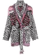 Alanui Zebra Pattern Cardi-coat - White
