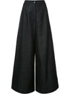 Tome - Wide-legged Trousers - Women - Cotton - S, Black, Cotton