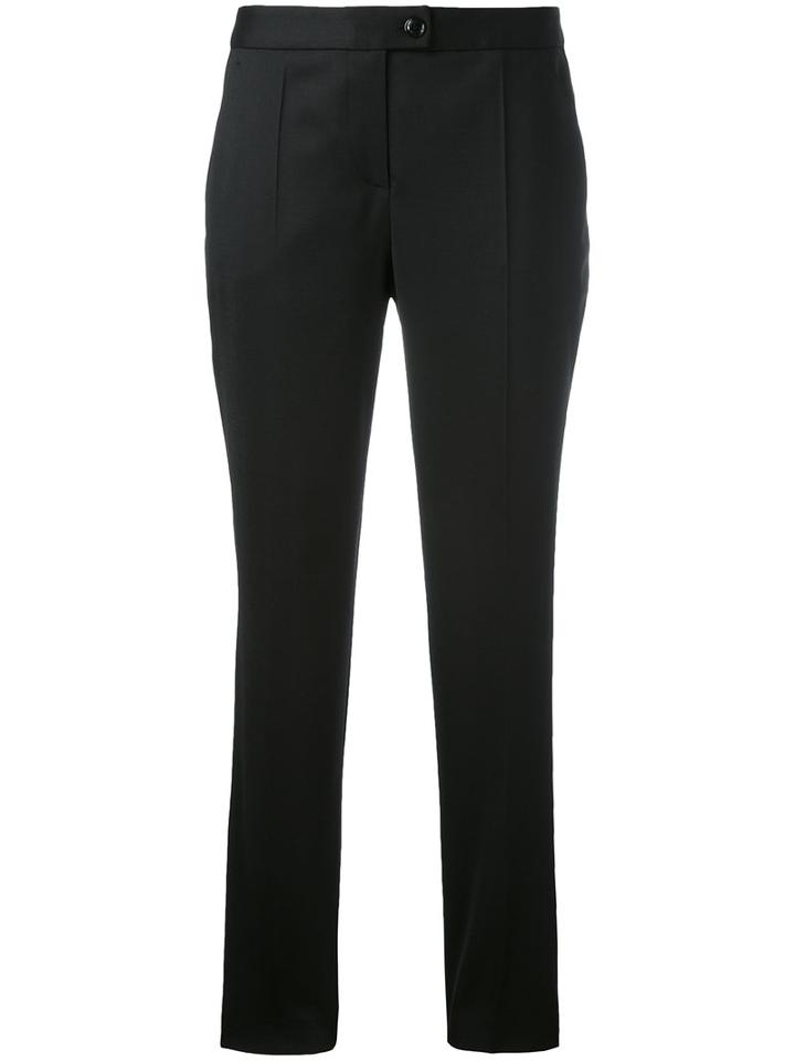 Boutique Moschino Cigarette Trousers, Women's, Size: 46, Black, Other Fibres/virgin Wool