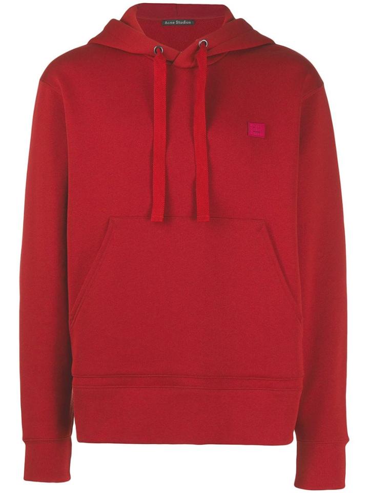 Acne Studios Ferris Face Hoodie - Red