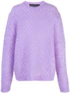 Marc Jacobs Long Sleeve Knitted Jumper - Purple