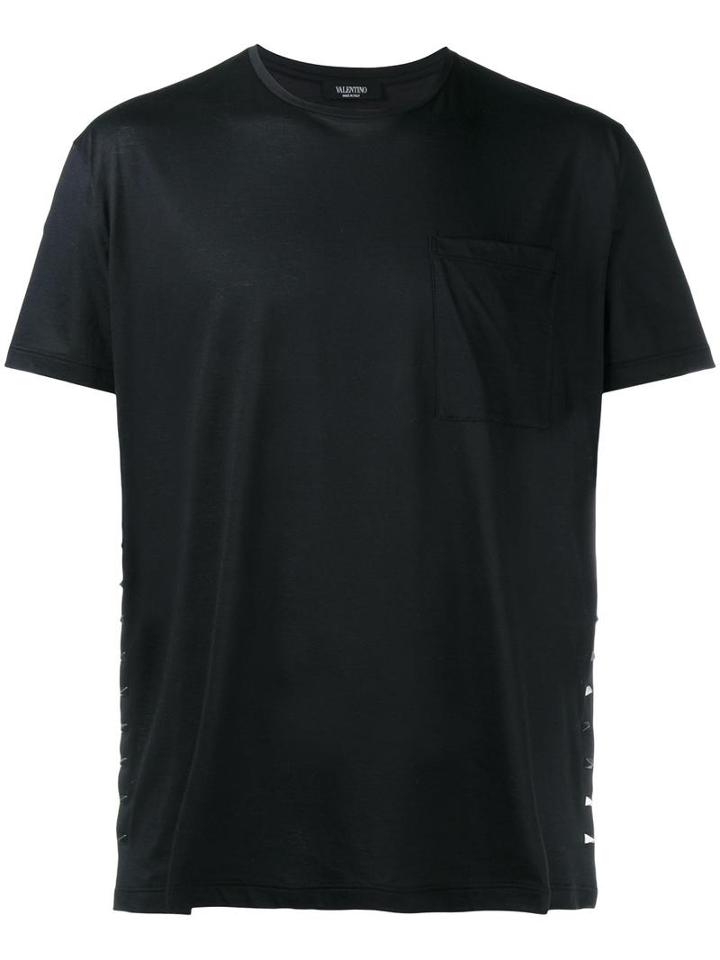 Valentino 'rockstud' T-shirt, Size: Medium, Black, Cotton