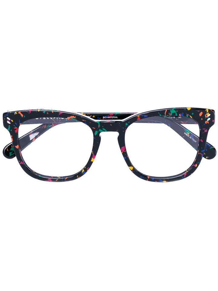 Stella Mccartney - Multicoloured Speck Eyeglasses - Women - Acetate - 50, Black, Acetate
