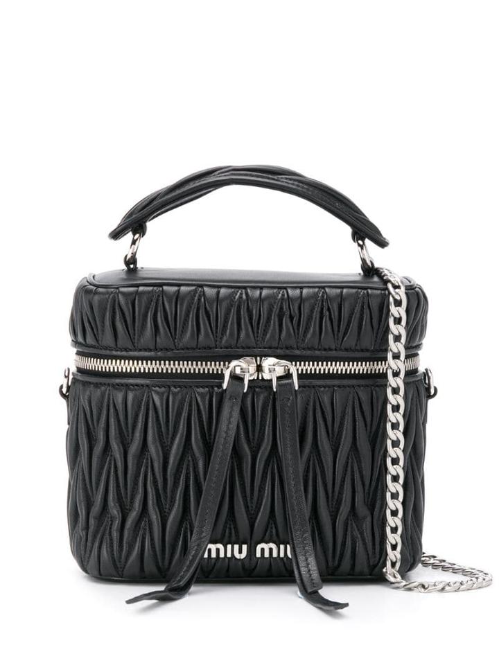 Miu Miu Matelassé Box Bag - Black