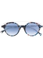 Res Rei Patterned Round Sunglasses - Blue